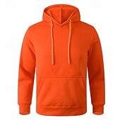abordables Sudadera con capucha de vellón-Hombre Sudadera Sudadera Con Capucha Sudadera con capucha de lana Negro Blanco Amarillo Rosa Verde Ejército Con Capucha Plano Bolsillo Deporte Casual Diario Ropa de calle Fresco Ropa deportiva