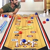 Недорогие События и вечеринки-1 комплект настольной игры «3 в 1: многоборье» — футбол, боулинг &amp;интерактивная настольная боевая игра-керлинг для семейных вечеров &amp;настольные игры для вечеринок — идеальны для рождественского дня