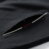 baratos Jaquetas Casuais-Homens jaqueta leve Jaqueta casual Férias Diário Bolsos Outono Inverno Tecido Moda Clássico Colarinho Chinês Padrão Preto cáqui Cinzento Casaco