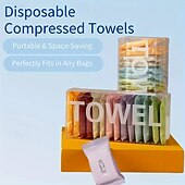 お買い得  キッチン用品＆小物-28枚のポータブル圧縮タオル - 厚手で速乾性があり、濡れた手にも使える &amp;乾燥しており、旅行や家庭に最適 &amp;屋外用、コンパクト &amp;持ち運びやすいデザイン