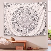 billige Veggoppheng-tapet Bannere Teppe Mandala Bohemsk Bohem 3D Soverom Stue Sovesal Tenåringsrom Studentboliger Veggveranda Hjemmedekor