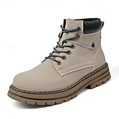 preiswerte Arbeitsschuhe-Outdoor-Arbeitsstiefel für Herren – robuste Schnürstiefeletten mit dicker Sohle zum Wandern, Bauen, für die Arbeit auf dem Bauernhof und für die tägliche Freizeit