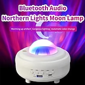 お買い得  プロジェクターライト-UFO宇宙船投影星空ランプBluetoothスピーカーRGB LEDオーロラムーンランプ寝室装飾空飛ぶ円盤投影ランプ