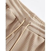 economico pantaloni da jogging-Per uomo Nido d'ape Pantaloni da tuta Joggers Pantaloni Pantaloni casual Coulisse Tasca Frontale Semplice Comodità Lunghezza intera All'aperto Casa Quotidiano Moda Streetwear Nero Bianco Elasticizzato