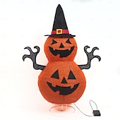 olcso Halloween szabadtéren-Tök Szellem Vezeték nélküli Üzemmód váltás Mindszentek napja AA akkumulátorok tápláltak 1db