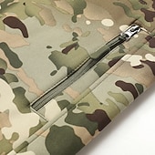 baratos jaqueta esportiva-Homens Casaco exterior Jaqueta Softshell Jaqueta de Trilha Férias Diário A Prova de Vento À Prova-de-Água Bolsos Outono Inverno Tecido Côr Camuflagem Moda Clássico Com Capuz Padrão Cinzento Verde