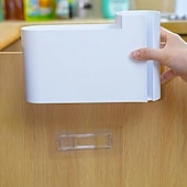 preiswerte Reinigungsmittel-Müllbeutel-Organizer zur Wandmontage mit transparentem Fenster – Aufbewahrungsbox aus ABS-Kunststoff mit zwei Fächern für Küchenschränke, platzsparender Halter für Zuhause &amp; Büro