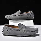 economico Mocassini casual-Per uomo Mocassini &amp; Slip-On Retrò Taglie Forti Camminata Casual Quotidiano PU Confortevole Stivali alti Mocassino Rosso marrone Nero Giallo
