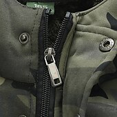 billiga Fleece &amp; 3 i 1-jackor-Herr Vandringsjacka Fleece-jacka Pufferjacka Termiskt set Bomull Vinter Utomhus Kamouflage Håller värmen Vindtät Överdelar Svart Grön