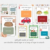 halpa Embrulho para presente-Christmas Gift Card Book Surprises On Every Page DIY Spiral-Bound Merry Christmas College Survival Gift Card Book Holder Ideal Gifts for Family, Friends, Teachers, Teens And Colleagues