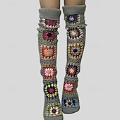 voordelige Sokken-Dames Knie Hoge Sokken Kousen Buiten Feestdagen Bloem Polyesteri Basic Casual Elastisch Warm 1 paar