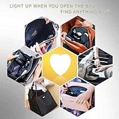 Недорогие Декоративные огни-фонарик для сумочки с сенсорным управлением, фонарь для сумочки в форме сердца, фонарь для сумочки с кусочками, фонарь для сумочки с автоматическим датчиком, фонарь для сумочки в форме сердца