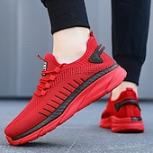 olcso Tornacipők férfiaknak-férfi piros, lélegző hálós sportcipők – könnyű, sportos futócipők hétköznapi viseletre, sporthoz és szabadtéri fitneszhez