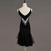 preiswerte Turnierkleid-Damen Latein Rhythmus Salsa Gesellschaftstanz Kleid Wettkampfkostüm Wettbewerb Modern Walzer Cha Cha Kleid