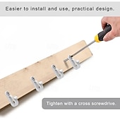 abordables Crochets et fixations-Ensemble de 20 crochets de sécurité en plastique pour lumière - solution de suspension polyvalente pour une utilisation intérieure et extérieure, comprend 20 crochets, 20 vis, 20 tubes, crochets