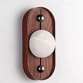 baratos Candeeiros de Parede de interior-Indoor Wall Light LED Marble Wood Living Room Bedroom Metal Wall Lights Wall Light Fixtures for Bedroom Bathroom