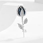 economico Spille e fermagli-Spille Classico Retrò Fiore Moda Semplice Spilla Gioielli Argento Per Matrimonio Feste Regalo Fidanzamento Balli di fine anno Festival