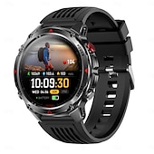 abordables Relojes inteligentes-Reloj inteligente HT37 de 1,46 pulgadas, reloj inteligente militar con Bluetooth, llamadas, GPS integrado, brújula, altímetro barométrico, resistente al agua hasta 3 ATM, reloj inteligente deportivo.