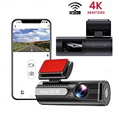 cheap Car DVR-HD 4K front camera 1080P rear camera dashcam with WiFi mobile connectivity and 1.5 inch IPS screen for loop recording.