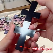 abordables Artículos para el hogar-Marcadores magnéticos con forma de cruz (12, 16 y 24 unidades), ideales para el estudio bíblico, lectores, profesores y estudiantes.