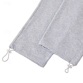 cheap Cargo-Men's Cargo Sweatpants Sweatpants Fleece Pants Joggers Trousers Drawstring Elastic Waist Multi Pocket Solid Color Windproof Outdoor Full Length Daily Streetwear Fashion Classic Style Loose Fit Black