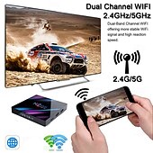 baratos Boxes de TV-Android 9.0 h96 máx. Bluetooth 4.0 4K RK3318 2 GB 16 GB
