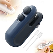 cheap Kitchen Utensils &amp; Gadgets-Mini Bag Sealer with Cutter and Magnet Portable Heat Sealing Machine for Snack, Chip, Cookie &amp; Plastic Bags – Handheld Sealer with Magnetic Design, 16W Power, Includes Charging Cable