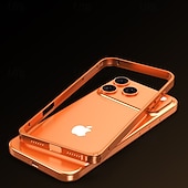 Недорогие Чехлы для iPhone-телефон Кейс для Назначение iPhone 17 Pro Max 17 Air 17 Противоударная рамка Защита от удара Ретро Металл