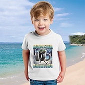 billiga Pojkens 3D Sporter &amp; Spel-Pojkar 3D Tecknat T-shirt Kortärmad Sommar Vår Mode Grundläggande Barn 4-12 år Rund hals Utomhus Ledigt Dagligen Normal