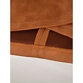preiswerte Formelle Röcke-Damen Rock A-Linie Elegant Mode Mini Hohe Taille Röcke Einfach Mikroelastisch Straße Date Schwarz Rosa Khaki Grau Frühling Velourleder