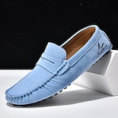 economico Mocassini casual-Per uomo Mocassini &amp; Slip-On Retrò Taglie Forti Camminata Casual Quotidiano PU Confortevole Stivali alti Mocassino Rosso marrone Nero Giallo