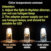 cheap LED Bi-pin Lights-10pcs Dimmable G4 COB LED Light Bulbs Halogen Lamp Replacement 3000K/6000K 2W 3W AC/DC 12V Crystal Spotlight Bulb