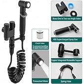 cheap Bathroom Gadgets-Handheld Bidet Sprayer for Toilet,1-In-2-Out Dual Control Valve,Mini Toilet Faucet Sprayer Kit Butt Washer,Hand Shower Bidet Attachment for Washing Machine and Toilet