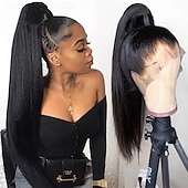 cheap Human Hair Full Lace Wigs-Full Lace Wig Straighr Hair Human Hair 10A Grade Brazilian Human Hair Wigs 150% Density for Black Women