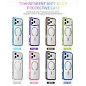 cheap iPhone Cases-Phone Case For Samsung Galaxy 17 Pro Max 17 Air 16 15 14 Pro Max Plus 13 Pro Max Back Cover Magnetic Adsorption Support Wireless Charging Kickstand Non-Yellowing Retro TPU Acrylic