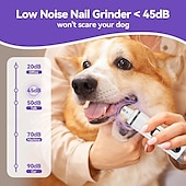 cheap Tool Accessories-Dog Nail Grinder Quiet, Dog &amp; Cat Nail Grinder with LED Light &amp; Battery Display - Painless Nail Trimmer for Small to Large Pets, Thick Nails, and Sensitive Paws