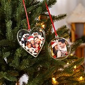 cheap Christmas-Personalized Photo Puzzle Christmas Ornament Custom Xmas Memory Photo Ball Hanging Pendant, Unique Keepsake Gift for Christmas Tree Decoration