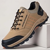 cheap Casual Sneakers-Men's Waterproof Non Slip Hiking Shoes, Durable Outdoor Trekking Sneakers with Shock Absorption Sole for Climbing, Camping and Trail Running
