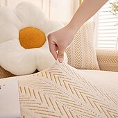 お買い得  ソファカバー-1ピースフルパッケージ無地ボヘミアンスタイルのmuxingジャカードソファカバー伸縮性のあるジャカードソファカバーは猫の爪からソファを保護し、一年中使用できます枕カバー付き