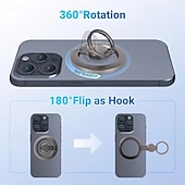 お買い得  スマホホルダー-磁気電話グリップ、ジャイロスコープ電話リングホルダーグリップ、ハンドヘルド電話指サポートスタンド、デスクトップ電話スタンドに最適