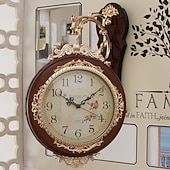 cheap Wall Accents-Outdoor Clocks European Style Retro Wall Clock Innovation and Fashion Living Room Double-Sided Clock Classic Clock Wall Bedroom Decoration Clock Wall Clocks Bedrooms
