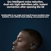 abordables Auriculares TWS-Q71 TWS True auriculares inalámbricos En el oido Auriculares de Gancho Bluetooth5.0 Deportes Impermeable Estéreo para Apple Samsung Huawei Xiaomi MI Entrenamiento de gimnasio Esquí Camping