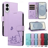 levne Ostatní pouzdra-telefon Carcasă Pro Google Pixel 10 Pro XL Pixel 9 Pro XL Pixel 8 Pro Pixel 7 Pro Pouzdro na peněženku Ochrana celého těla s Lanyardem Nárazuvzdorné Kočka Retro PU kůže