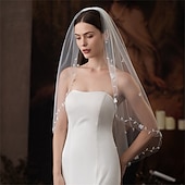 Недорогие Вуали-Один слой Современный / Стиль / Классический Свадебные вуали Фата до локтя с Чистый цвет 35,43 В (90 см) Тюль