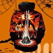 Michael Myers Hoodie Anime 3D Front Pocket Graphic For Couple's Men's Women's Adults' Halloween Carnival 3D Print Performance Party4