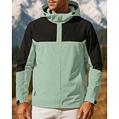 preiswerte Wasserdichte Jacken-Herren Windjacke Wanderjacke Regenmantel Außen Wasserdicht Winddicht Wanderoutfits Wanderbekleidung Frühling Herbst Jacke Jagd Angeln Camping / Wandern / Höhlenforschung Dunkelgrau Rot Blau