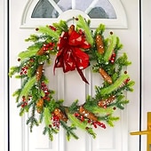 お買い得  装飾品-10/20個のクリスマス人工エルフ、人工グリーンリードと赤いボール付きフェスティバルギフトボックスセット、DIYクリスマスツリーの装飾に最適、独立したエルフの装飾、ホームデコレーション、クリスマスデコレーション