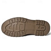 economico Stivali da lavoro-Per uomo Stivali Retrò Camminata Vintage Quotidiano PU Confortevole Stivali a Metà Polpaccio Allacciatura Nero Cachi Primavera Autunno