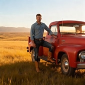 levne Cowboy &amp; Western Boots-pánské hnědé westernové kovbojské boty z umělé kůže s klasickou výšivkou - odolné a stylové rodeo boty pro country a outdoorové nošení