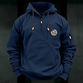 economico Felpa Tattica-Per uomo Felpa con cappuccio Felpa con cappuccio e zip corta Felpa con cappuccio tattica Nero Verde militare Borgogna Blu marino Blu Reale Con Cappuccio Semplice Cerniera Sport &amp; Outdoor Casuale